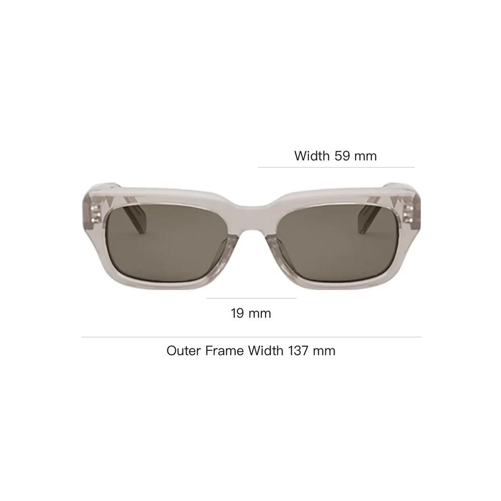 Celine Logo Square Sunglasses Women sunglasses Gray CL40267U59E