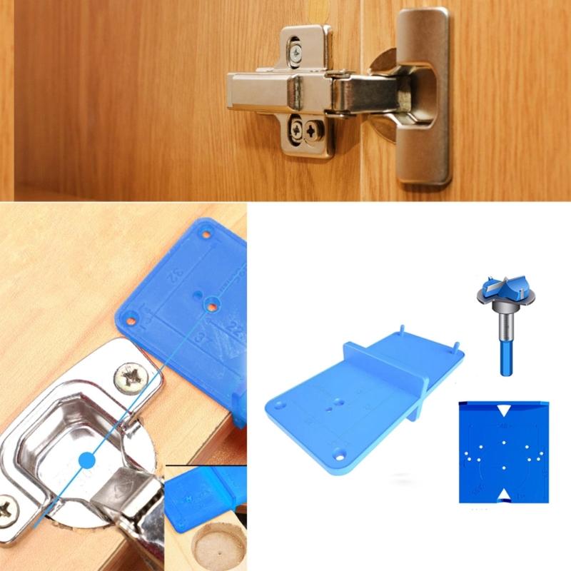 Adjustable Depth Door Hinge Drilling Positionin Jigs Hole Template Suitable for DIYer Enthusiasts Professional Carpentry
