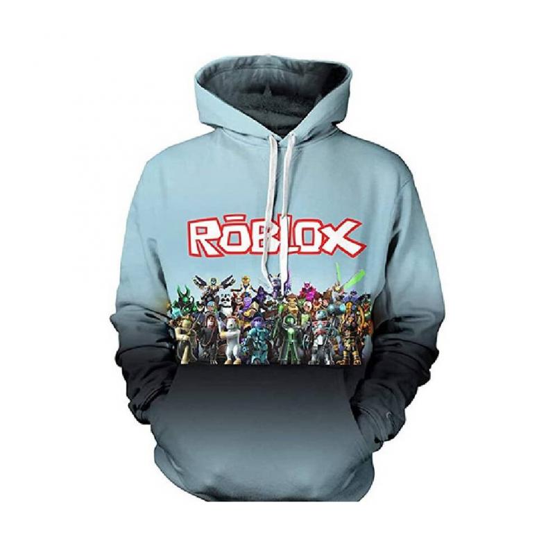Kid - Roblox Sweatshirt Winter Pullover Drawstring Long Clothes Sleeve Tops