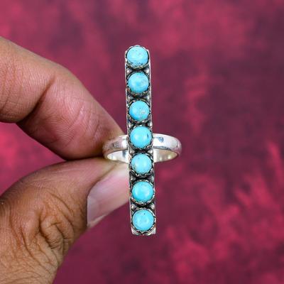 Schlafende Schönheit Türkis Schmuck, 925 Massiver Sterling Silber Ring Schmuck, Handgefertigter Ring Edelstein Schmuck Für Frauen