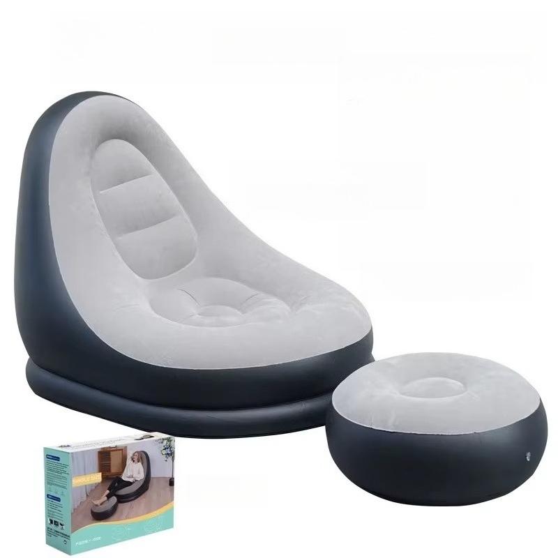 Thickened Lazy Inflatable Sofa, Foldable Outdoor Sofa, Combination with Pedals, Lazy Sofa with Electric Pump