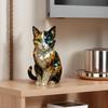 Creative Fake Crystal Animal Sculptures Resin Painted Animal Statue Mini Collectible Art Clear Statue for Home Office Bar Decor