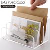 Mail Organizer Vertical File Sorter Desk Organizer with 3 Compartments for Office Supplies High Strength Mail Holder Letter