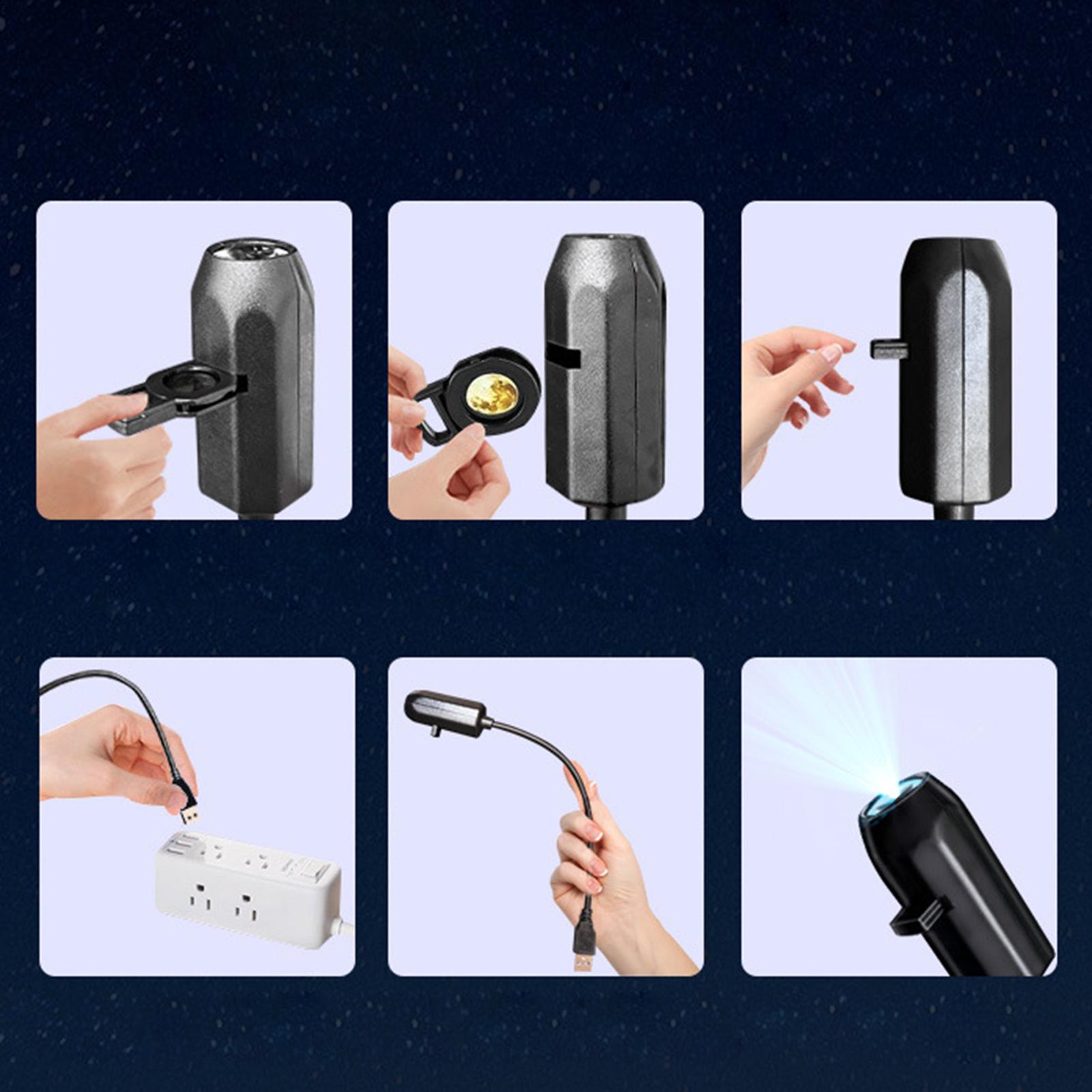 

Halloween Skull Projection Lamp Switchable Pattern Design 360-Degree Rotating USB Halloween Projector Lamp LED Decor CN