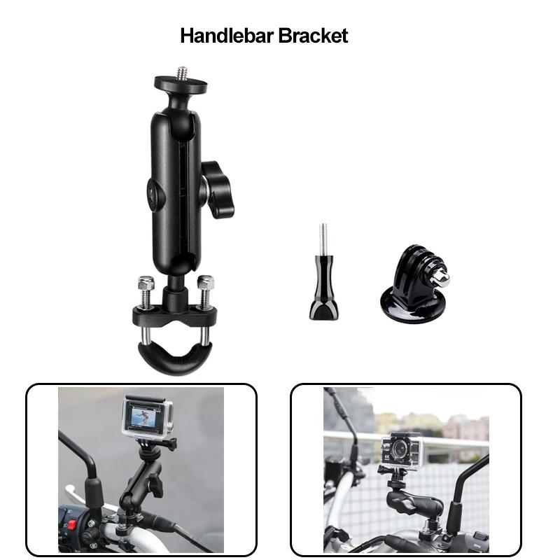 Aluminum Handlebar Mount Bike Motorcycle Holder For GoPro Hero 13 12 11 10 9 8 7 Insta360 X2 X3 X4 DJI Osmo Action 5 4 3 Camera