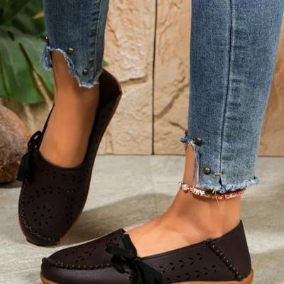 2025 Hot Sale Ladies Shoes Slip-on Women's Flats Retro Casual Flat Shoes New Plus Size High Quality Light Flat Low Heels