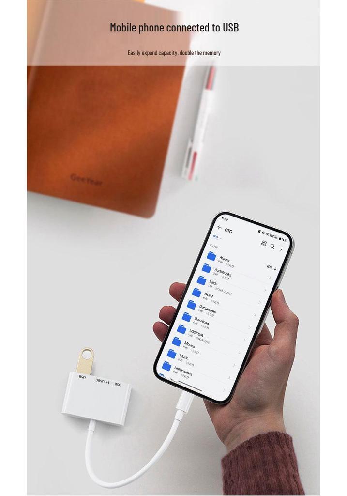15W Fast Charging USB OTG Type-C Adapter for Mobile Devices