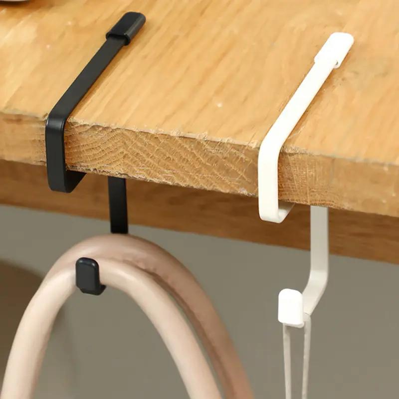 1PCS Student Backpack Hook Table Edge Punch-free Thickened Simple Single Hook Non-stick Artifact Portable Table Edge Hook