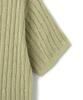 KNITTED Linen Cable Collar Half Knit Sage Green