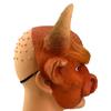 Halloween Bull Demon King Latex Mask - Classic Journey to the West Black Bull Head with Horns, Animal Theme.