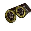 Enamel Color Medieval Earrings, Court Style 926 Grape String Oval Stud Earrings, Plated With Real Gold, Western Retro.