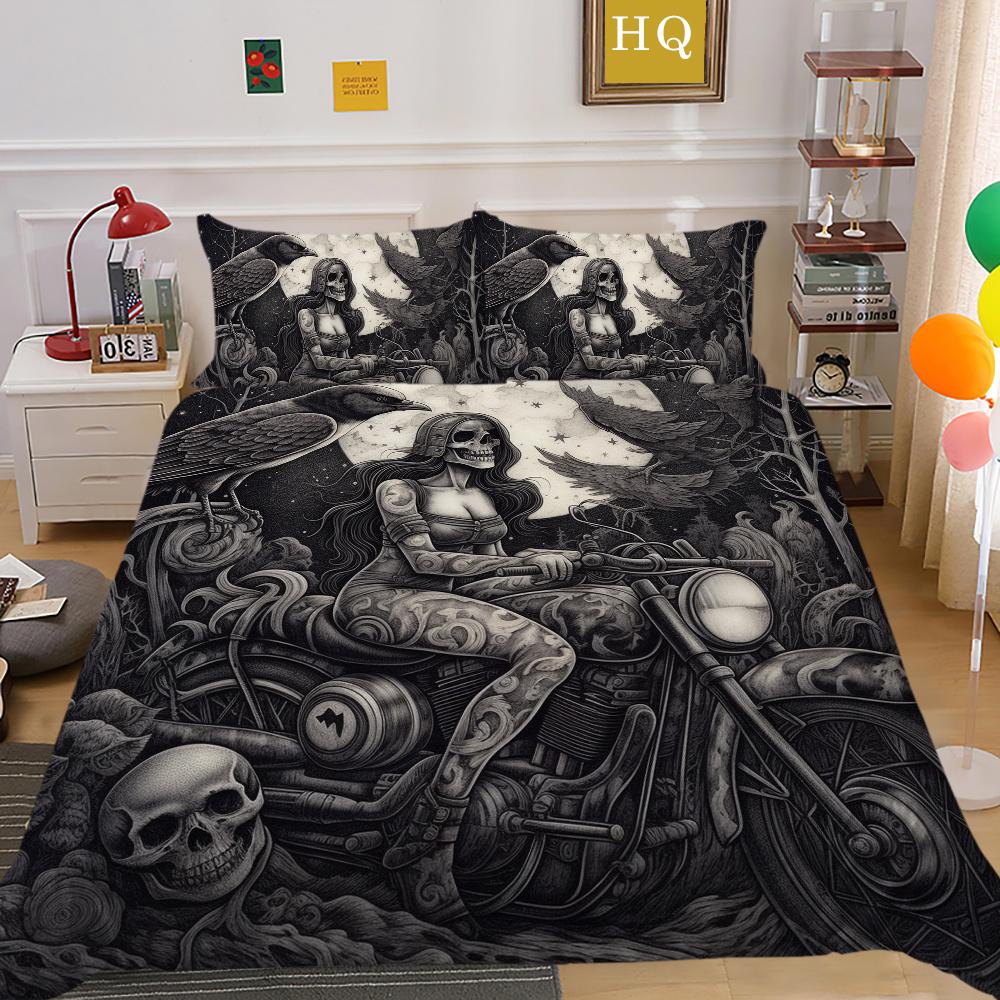 Beauty Skull Duvet Cover Twin Queen Size Bedding Set Cover Home Textiles Adults High Quality Bedding Cover Suit
