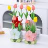 Flower-shaped Ceramic Flower Arrangement Creative Art Vase Living Room Flower Arrangement Dining Table Porch Decorations Vases