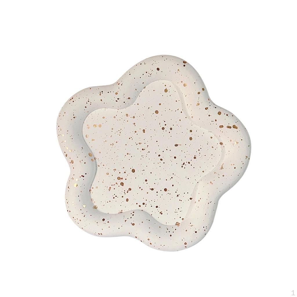 Decorative Tray Creative Shape Home Decor White Matte Jewelry Vanity Countertop Organizer
