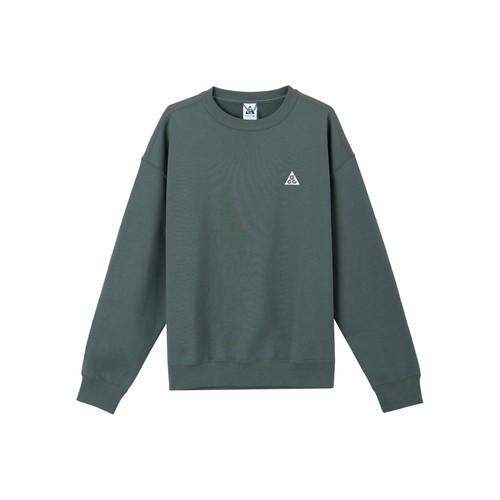 Nike Solid Color Logo Embroidered Crewneck Pullover Long Sleeve Sweatshirt XL зелёный
