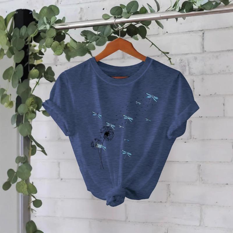 Dandelion Summer New Short-sleeved Women's Fashion T-shirt