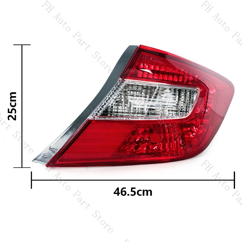 34155TR0H01 33500TR0A01 Rear Bumper Tail Lamp Brake Stop Reverse Light No Bulb For Honda Civic Sedan 2012 2013