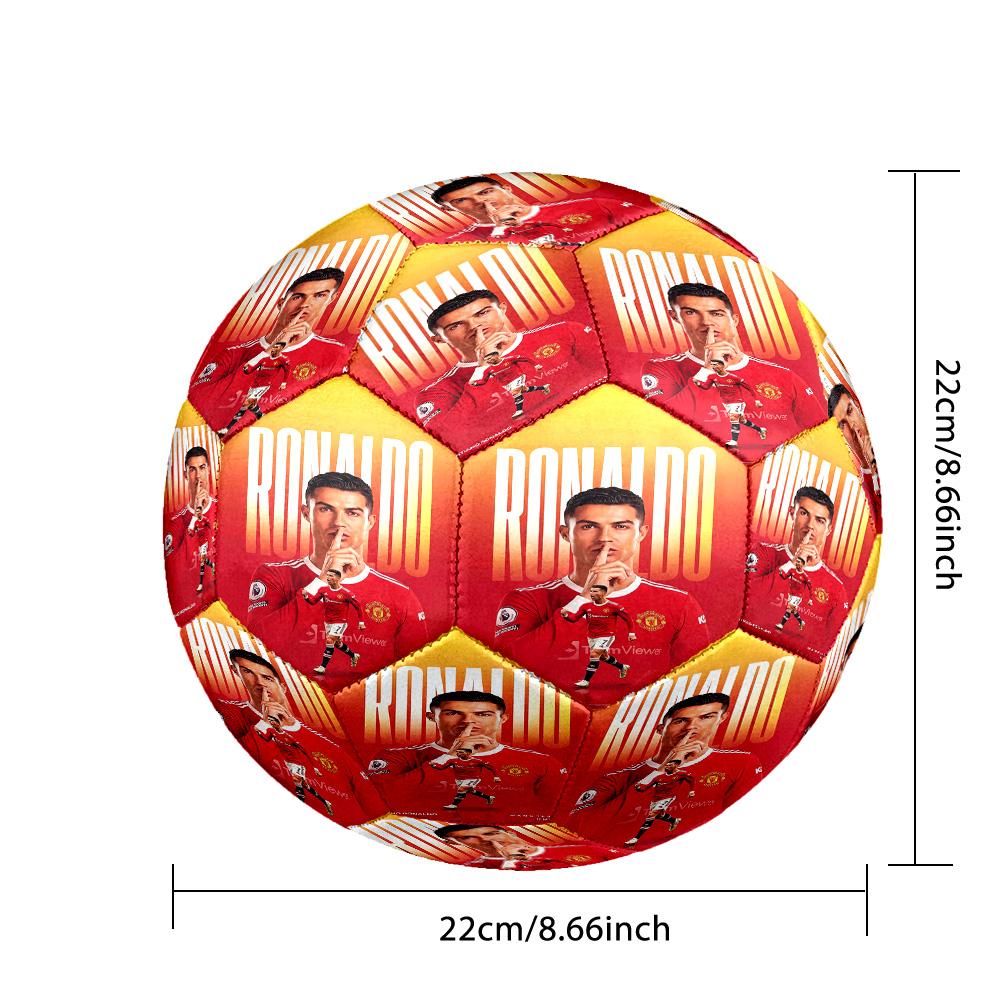Cristiano Ronaldo Size 5 Football High Elastic Soccer Ball For Outdoor Competition Daily Training Play
