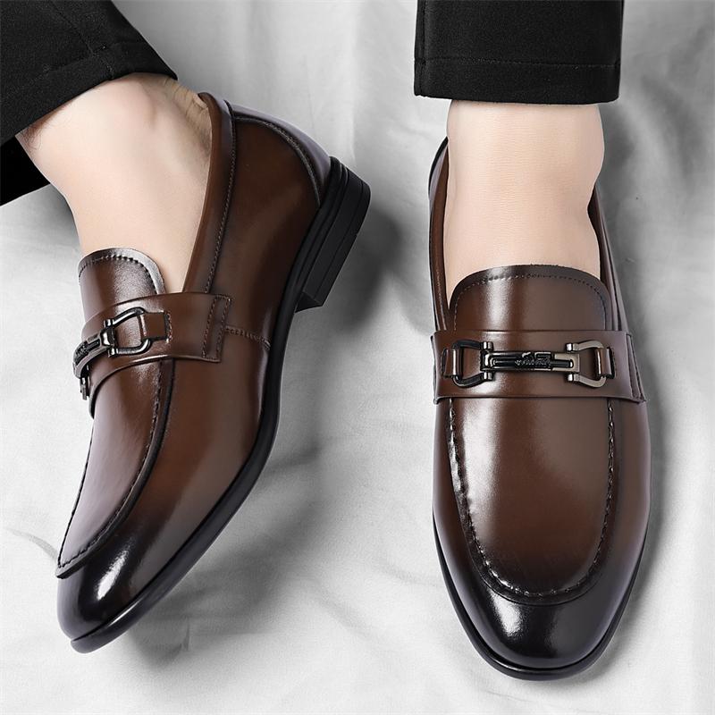 Fashion Business men's loafers Hot selling gentlemen's casual style Luxury Office High quality and comfortable shoes Black brown
