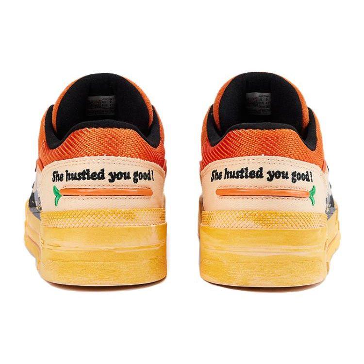 Li Ning Disney X 001 Btc Crazy Animal City Series Non-Slip Wear-Resistant Low-Top Sneakers Men Sneakers Orange AGCT061-1