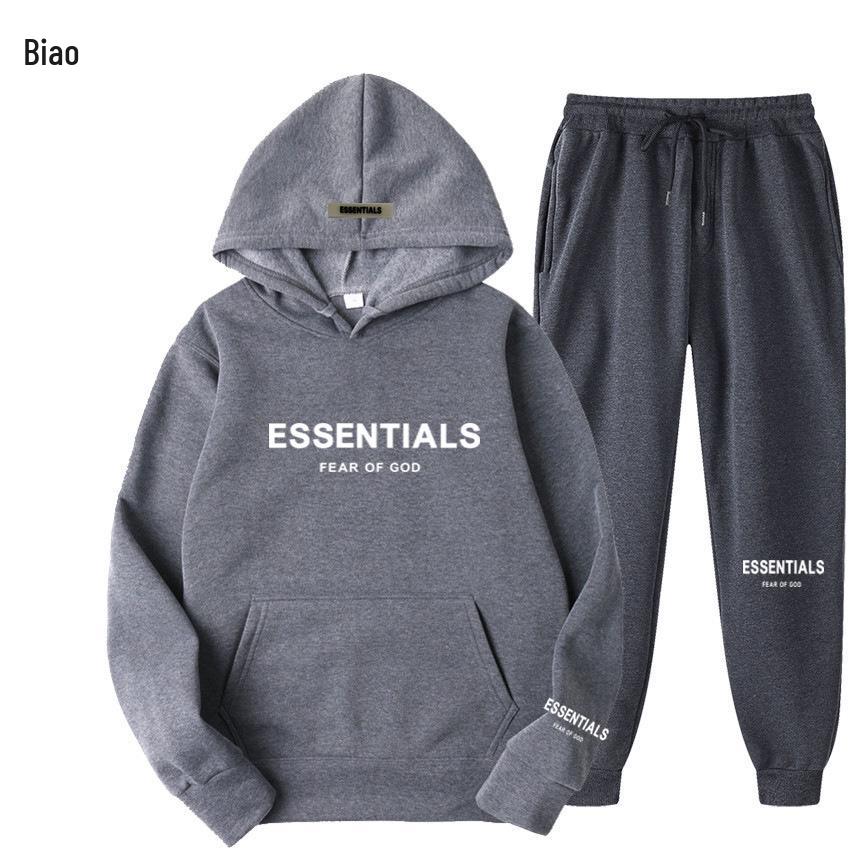 Essentials by FEAR OF GOD: Trendige Couple Hoodies mit Fleece Zweiteiliges Set
