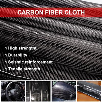 60/100/150/300cm 3K 200gsm 0.2mm Thickness 30/50cm Wide Plain Carbon Fiber Cloth Fabric For Commercial Car Part Sport Equipment