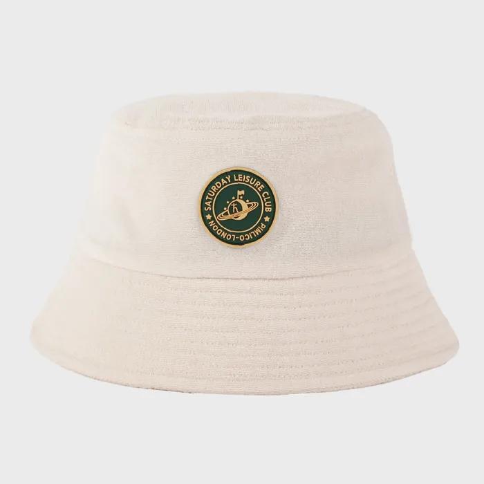 Leisure Terry Bucket Hat (Rubber Patch) - Ivory