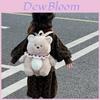 Adorable Soft Plush Bear And Bunny Backpack For Kids Lightweight School Bag