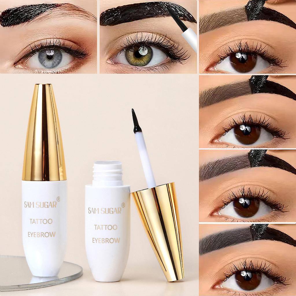 SAM SUGAR Tear-Off Eyebrow Glue Natural Dye Waterproof Lasting Fasting-Dry One-Step Coloring Tint Liquid Cosmetic Tattoo Eyebrow