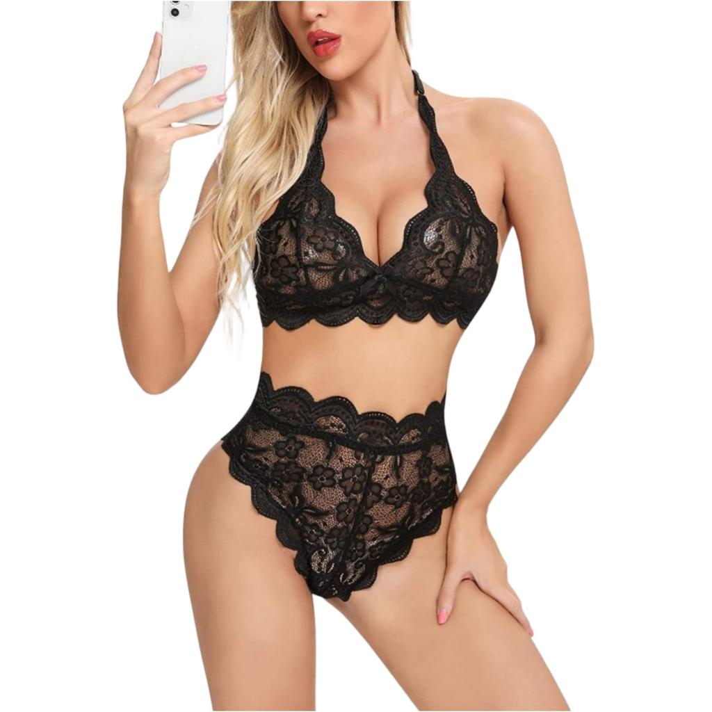 Women's Sleepwear  Spaghetti Strap Dress  Transparent Sexy Nightgowns Lace  Pajamas  Sexy Set Lingerie