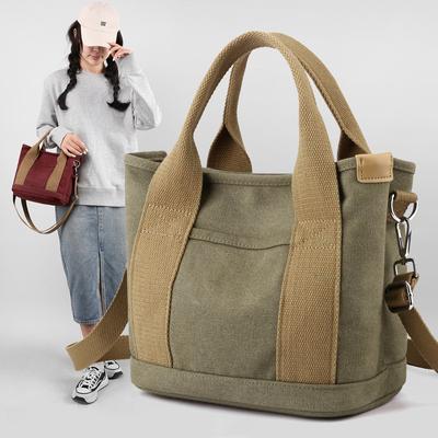 Borsa a mano monospalla in tela a mille strati ispessita, borsa a tracolla, grande capacità, multi-scomparto, borsa da pendolare, piccola borsa a mano per uscire