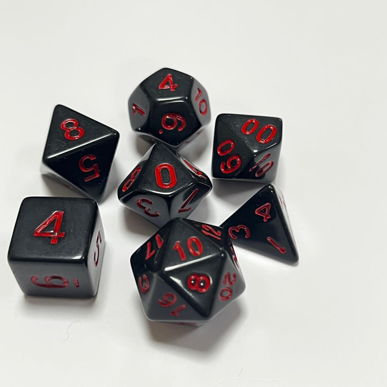 

7Pcs/Lot Resin Multifaceted Dice D&D D4 D6 D8 D10 D% D12 D20 Polyhedral TRPG Games Настільна гра Dice 303