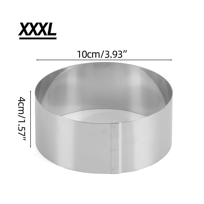 Lihe Stainless Steel Round Mousse Ring, Multi-size Cake Cookie Baking Mold For Kitchen
