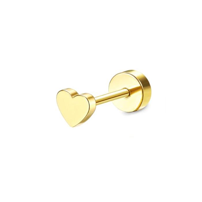 Bobisty Surgical Steel Flat Back Earrings for Women Helix Stud Hoop Earrings Cartilage Earrings Tragus Helix Piercing Jewelry