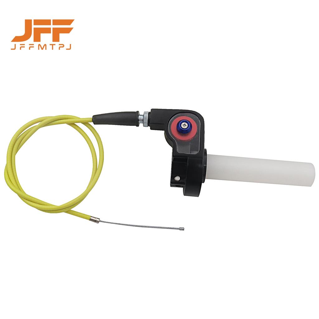 Motorcycle visual 1/4 Quick Turn Throttle Grips Settle twist gas throttle handle+980MM Throttle Cable Dirt Pit Bike Motocross Throttles 2