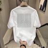 Heavy Trendy Brand Cotton Printed Men'S Short-Sleeved T-Shirt Summer Trend Casual Round Neck T-Shirt
