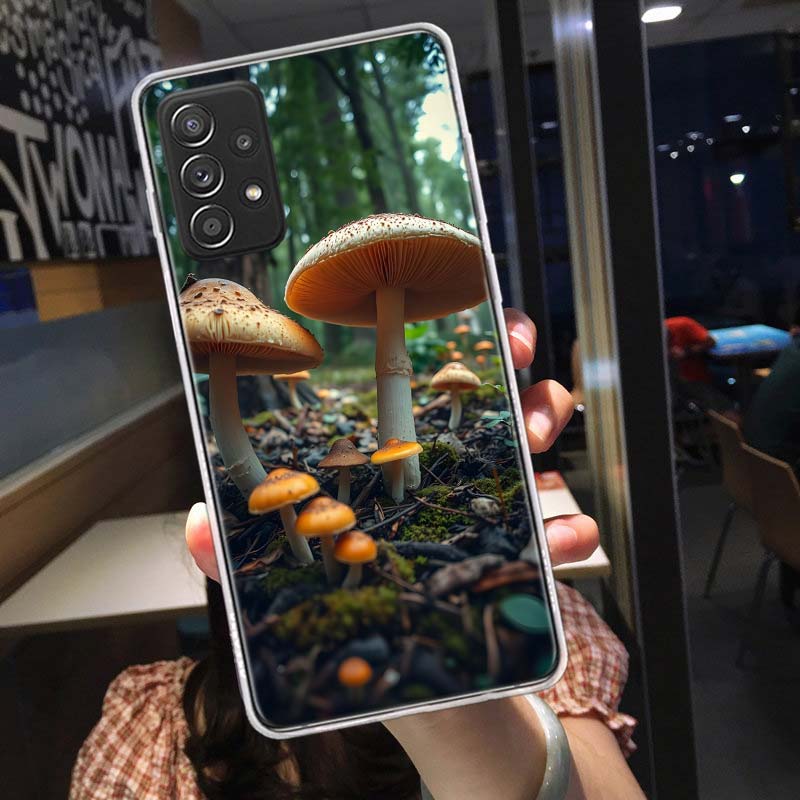 Fungal Aesthetics Phone Case for Samsung A54 A57 A37 A17 A14 A15 A12 A24 A34 A55 A35 A25 A52S A07 A05S A04S A22 A32 A72 Galaxy N