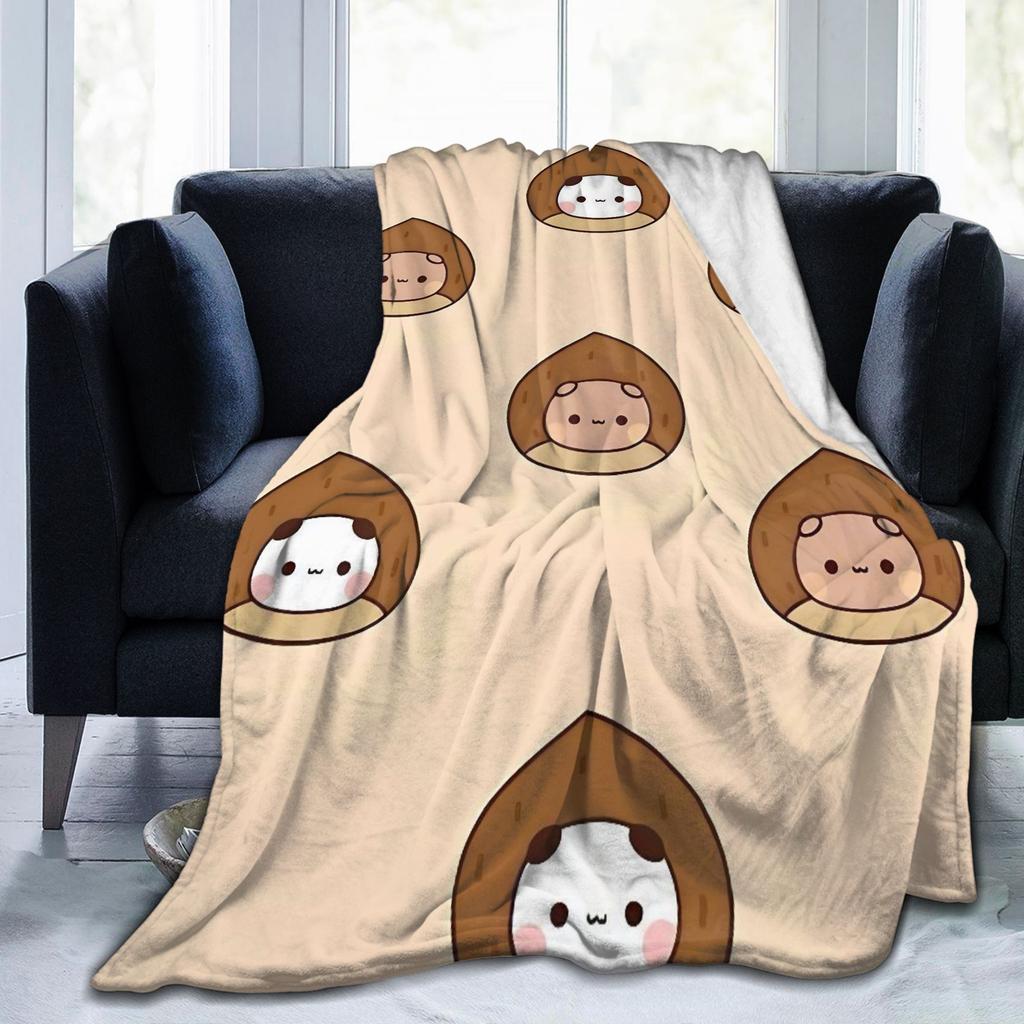 Cartoon Panda Bubu Dudu Blankets Velvet Spring Autumn  Multi-function Lightweight Throw Blankets for Home Office Quilt
