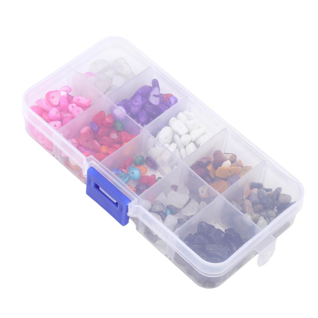 Chip Stone Beads Irregular Shape Multi Colors Toxic Free Crushed Beads with Box for DIY Jewelry Fish Tank Decor