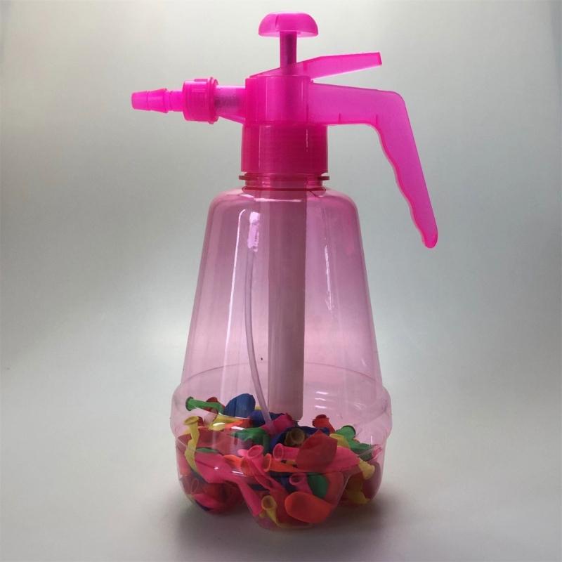 Kids Water Balloon Pressure Sprayer Set Includes 100Pcs Balloon For Outdoor Activities Practical Air Balloon Pump