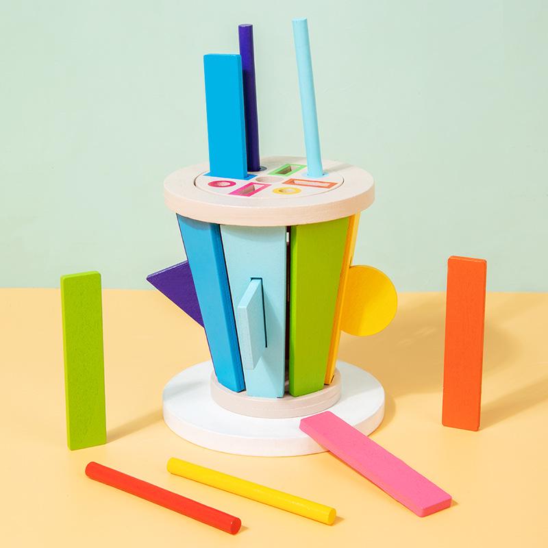 Montessori Wooden Shape Matching Toy: Children's Educational Color Sorting