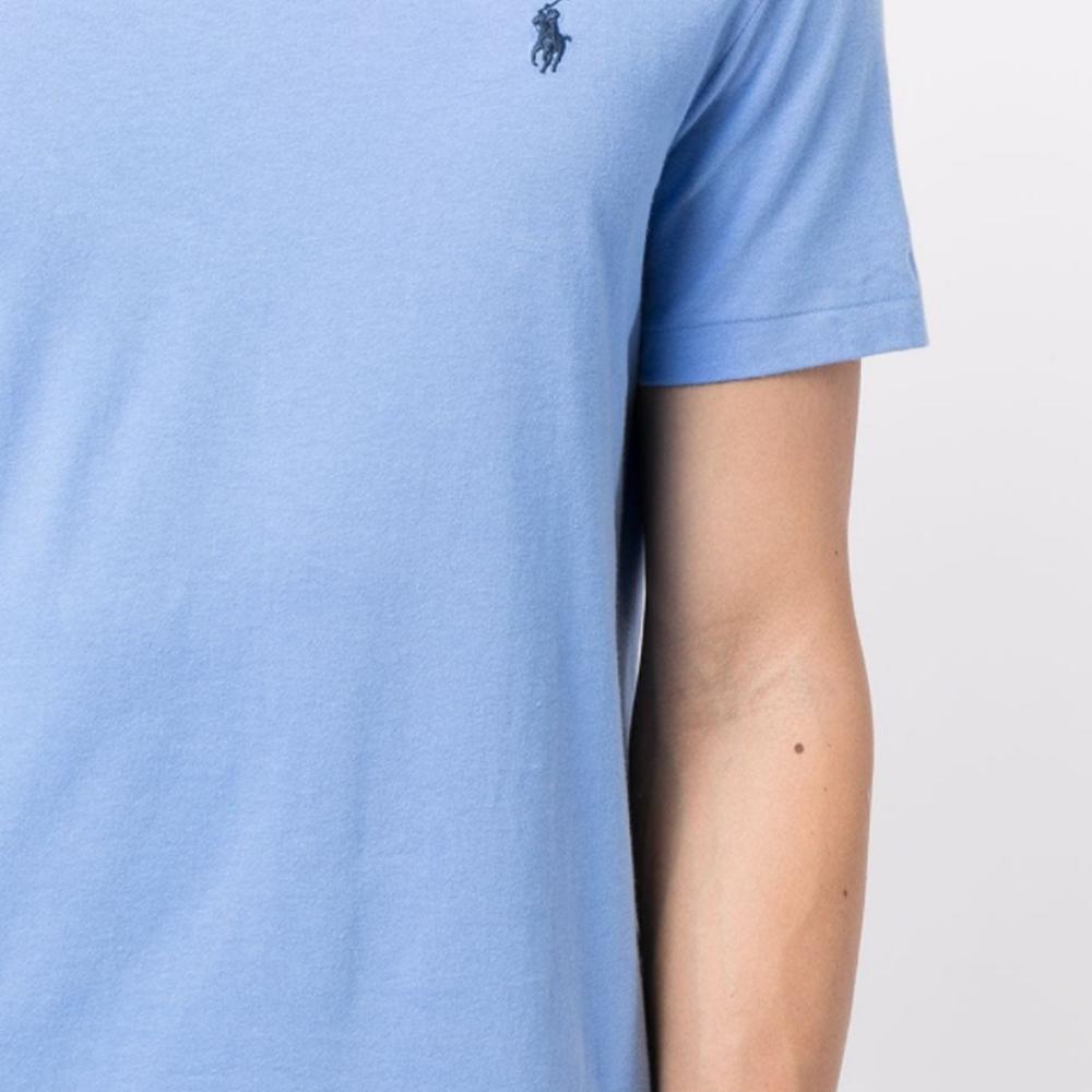 Polo Ralph Lauren Ss22 Logo Embroidered Casual Crew Neck Short Sleeve T-Shirt Men T-Shirts Blue 710671438-230