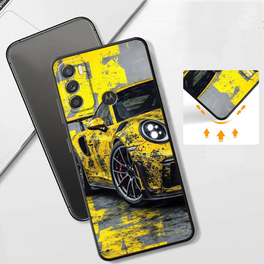 Case for Motorola Moto G71 G32 G22 Edge40 Edge 20 Pro 30 Lite G53 G30 G50 G51 G73 G60s G52 Phone Cover JDM Sport Car