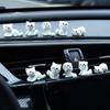 1-5 Stück Neue Auto Mittelkonsole Harz Ornamente Cartoon Niedliches Zaubererkätzchen Mikrolandschaft Harz Desktop Dekoration DIY Zubehör