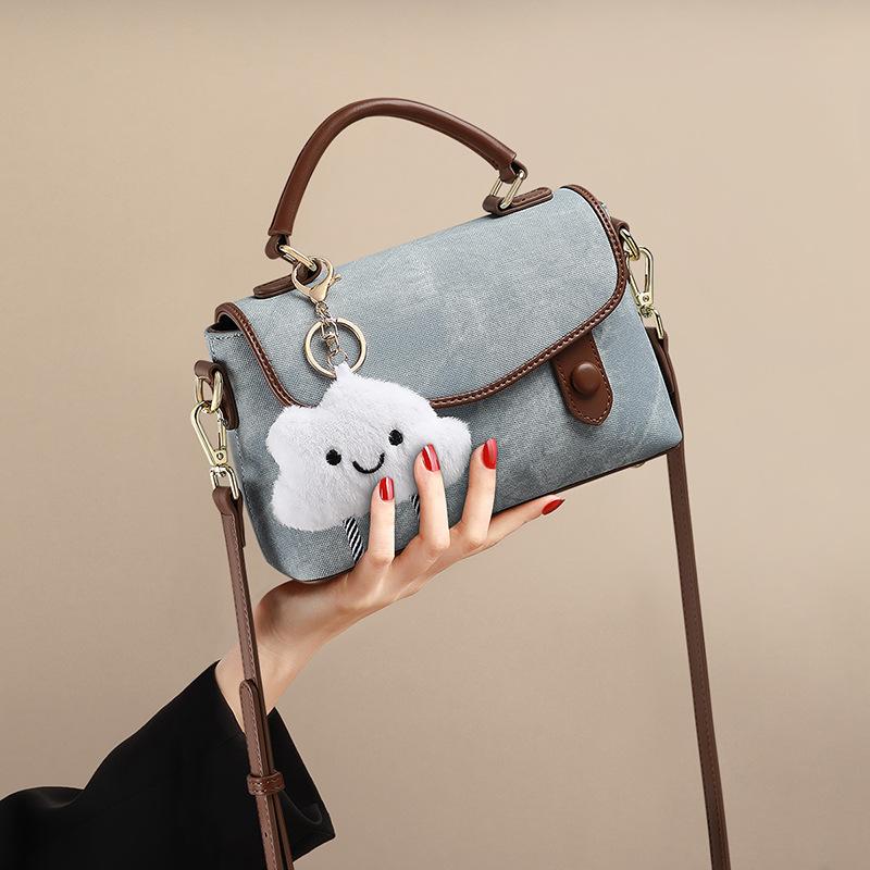 Women'S Bag, Shoulder Bag, Cambridge Bag, High-End Sense And Versatile Denim Blue Crossbody Bag