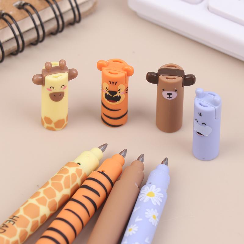 1/8Pcs Office Stationery Animal-Shaped Erasable Pens For Journaling And Writing Office Supplies Gift Cute Writing Tools