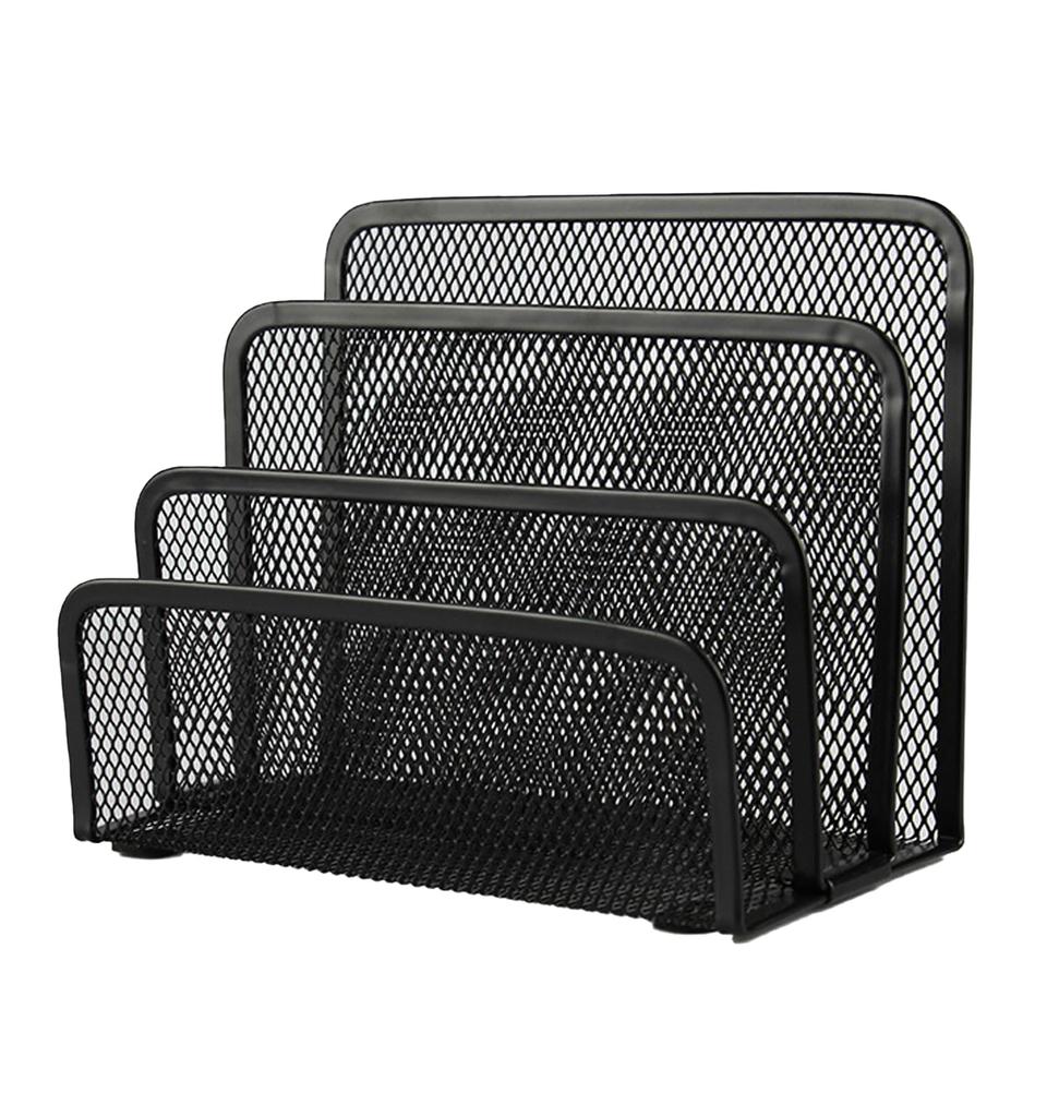 NYANDELMO Black Letter Rack, Mesh File Rack, Desk Organizer, ND-0039-R05-BK