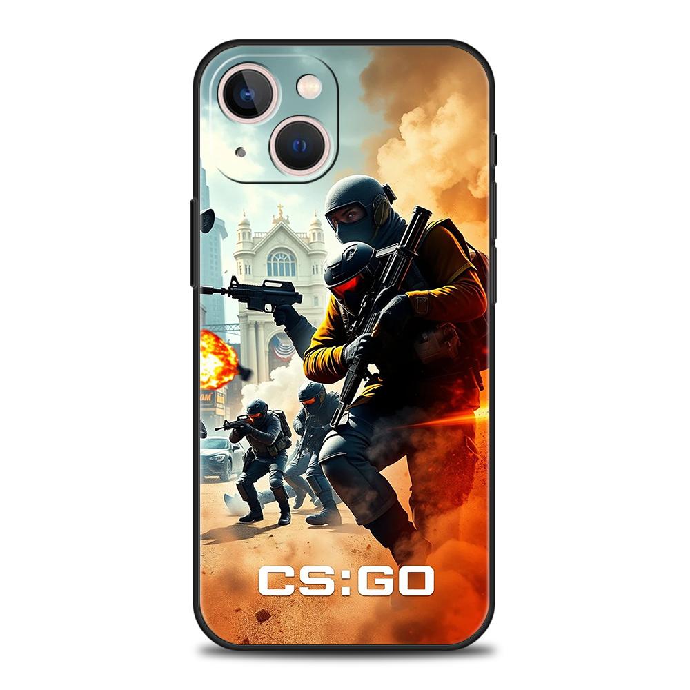 Counter Strike CS GO Hot Game Phone Case for iPhone 16 15 14 13 12 Pro Max 11 Pro Max 7 8 Plus XS XR Shockproof Silicone Shell