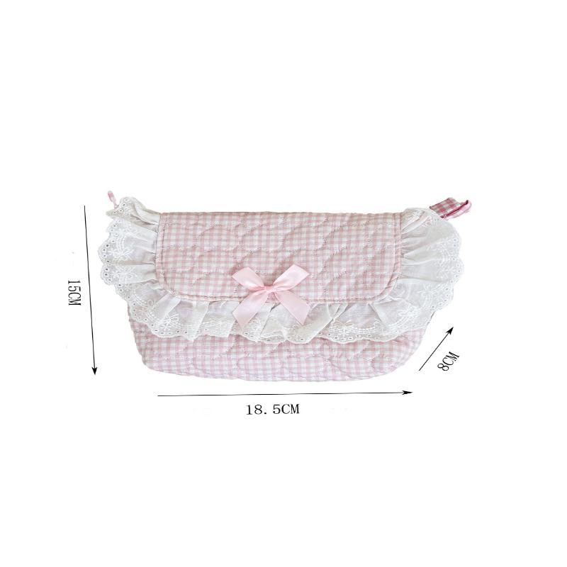Cute Lace Crossbody Bag Sweet Heart Outdoor Storage Bag Fresh Able Lining Internal Compartment