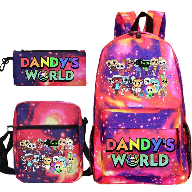 Dandy's World Game Merchandise Printed Primary and Secondary School Schoolbag Three-piece Popular Children's Backpack